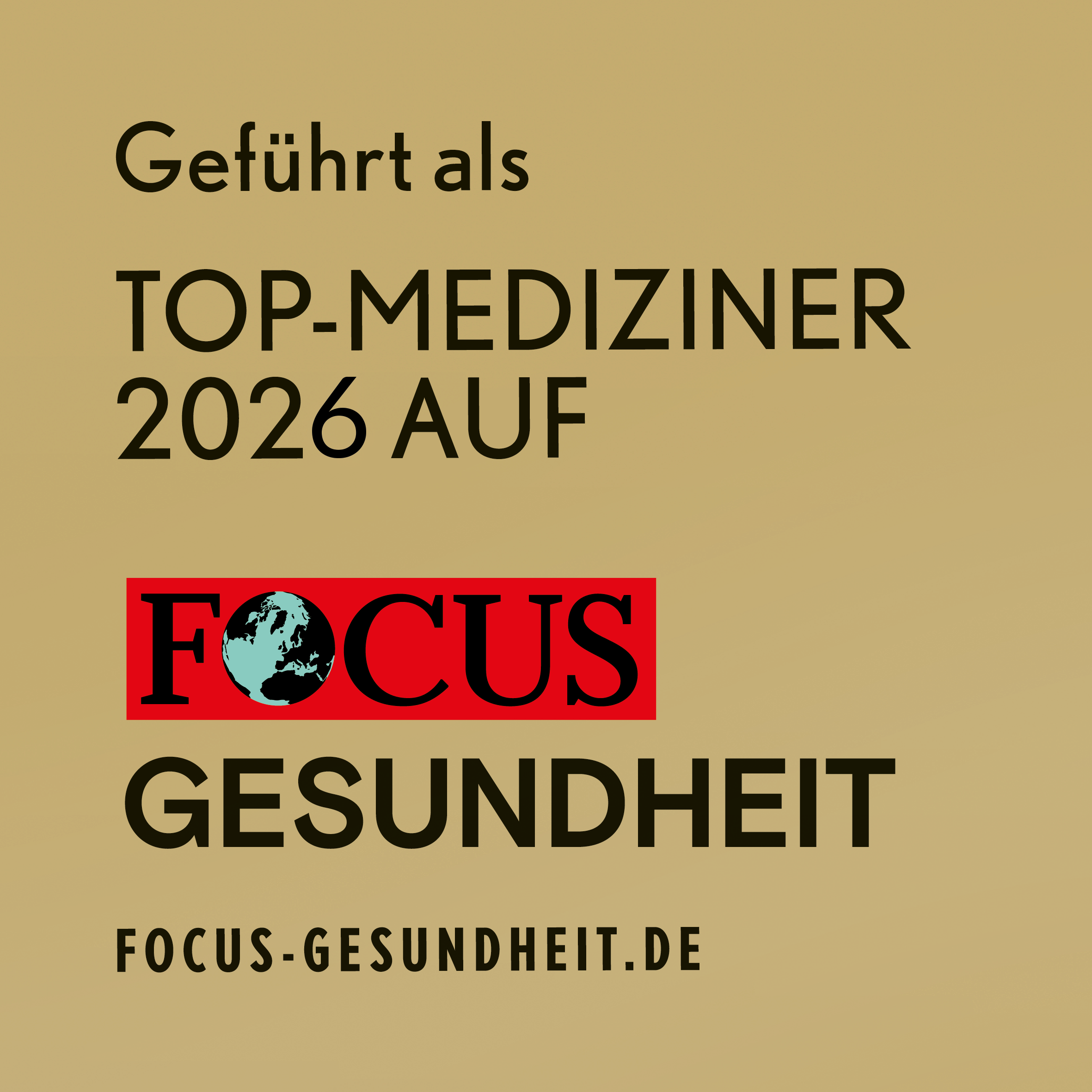 FOCUS-Siegel „TOP Mediziner 2026 – Kieferorthopädie“